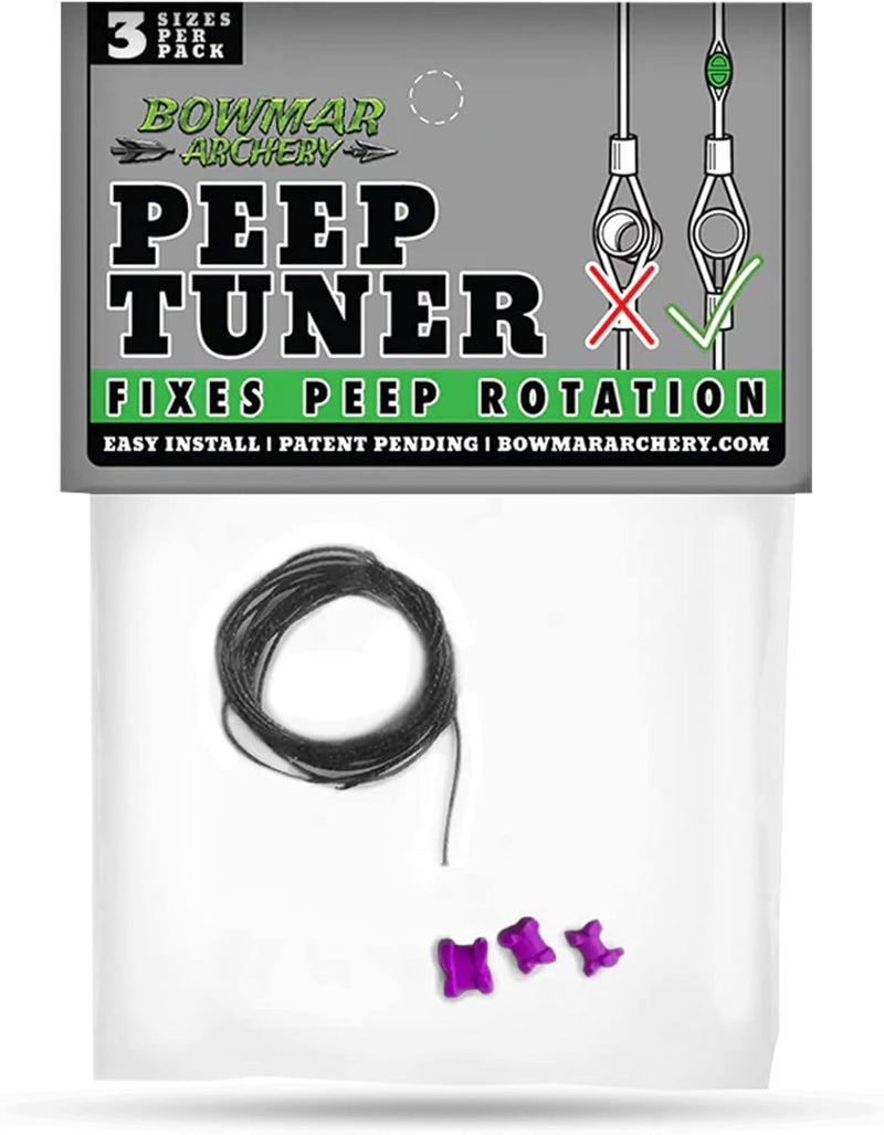 Bowmar Archery Bowman Archery Peep Tuner, Fix Peep Rotation with Ease, Effective and Easy to Install, 2 Sizes Included - Image 1